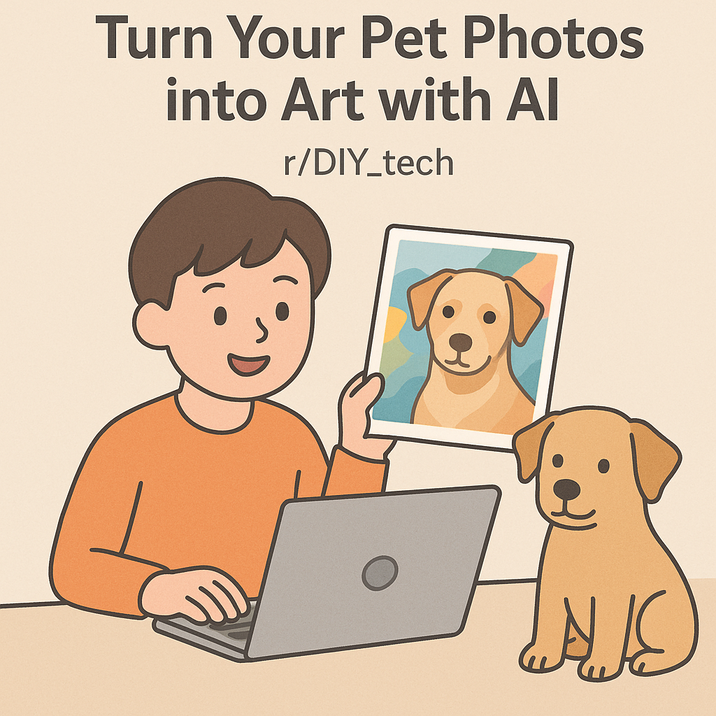 turn your pet photos into art with AI (details in comments) : r/DIY_tech