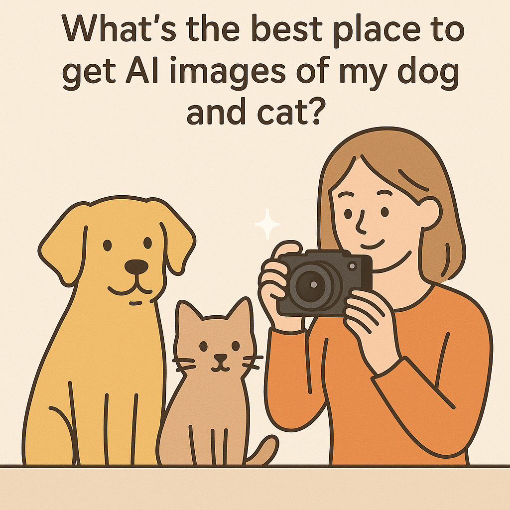 What's the best place to get AI images of my dog and cat other than ...