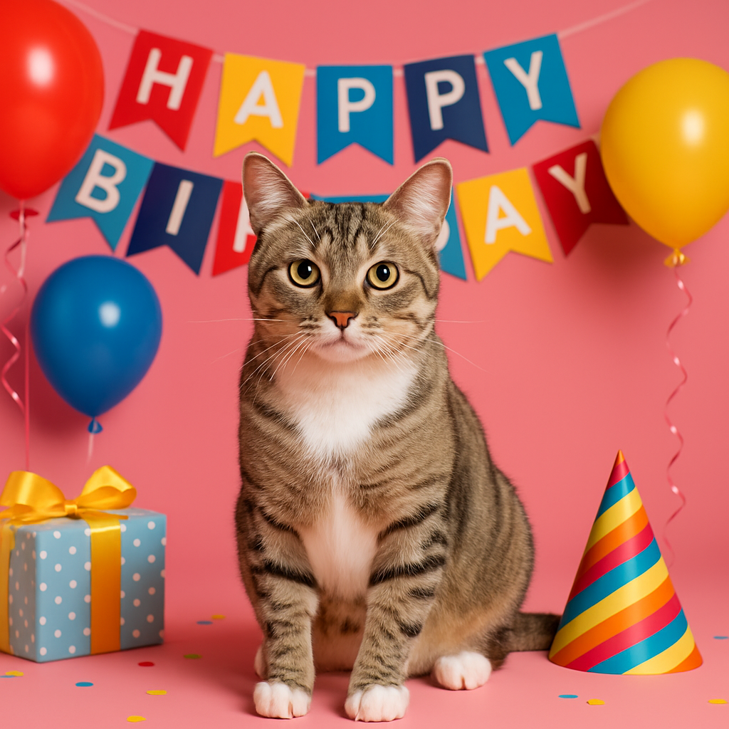 Birthday pet photoshoot