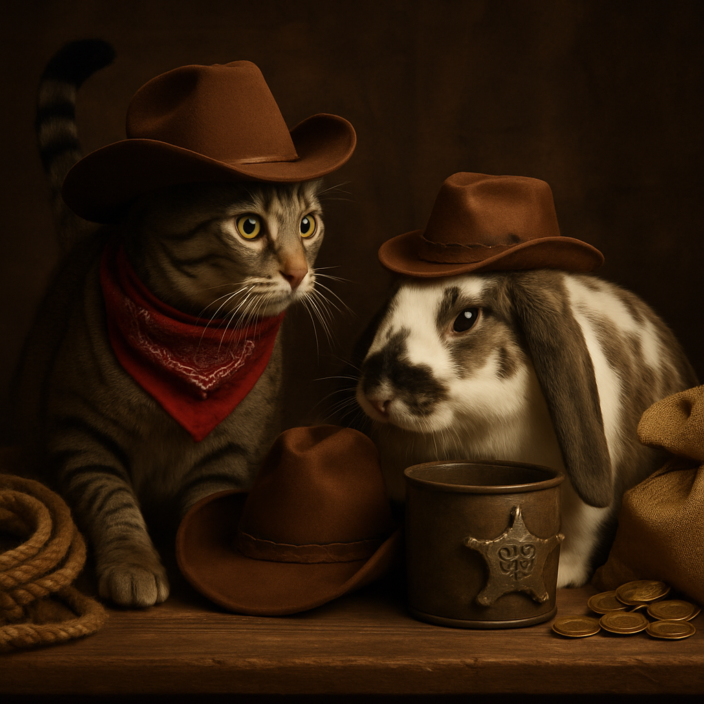 Cowboy pet photoshoot